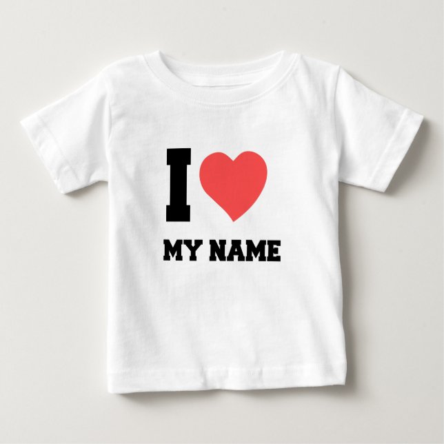 ICH LIEBE MEINEN NAMEN BABY T-SHIRT (Vorderseite)