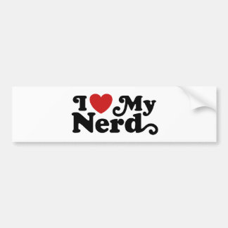 Ich Liebe meinen Nerd Autoaufkleber