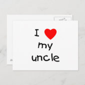 Ich Liebe meinen Onkel Postkarte (Vorne/Hinten)