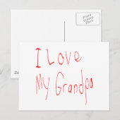 Ich Liebe meinen Opa! Postkarte (Vorne/Hinten)