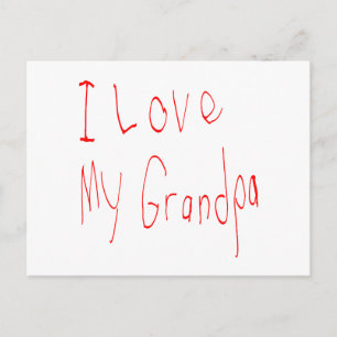 Ich Liebe meinen Opa! Postkarte