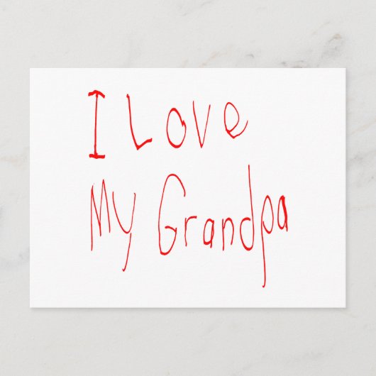 Ich Liebe meinen Opa! Postkarte (Vorderseite)