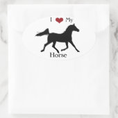 Ich Liebe meinen Oval-Aufkleber #2 Ovaler Aufkleber (Tasche)