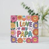 Ich liebe meinen Papa Einladung (Stehend Vorderseite)