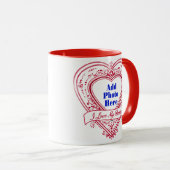 Ich Liebe meinen Papa! Foto Red Hearts Tasse (VorderseiteRechts)