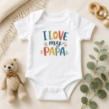 Ich liebe meinen Papa personalisiertes Baby-Body