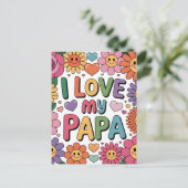 Ich liebe meinen Papa Postkarte (Stehend Vorderseite)