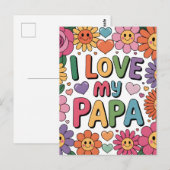 Ich liebe meinen Papa Postkarte (Vorne/Hinten)