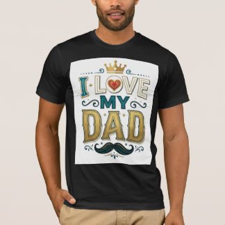 Ich liebe meinen Papa Vintage Vatertags-T-Shirt |  T-Shirt
