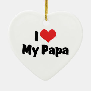 Ich liebe meinen Papa Weihnachtsbaumschmuck Keramikornament