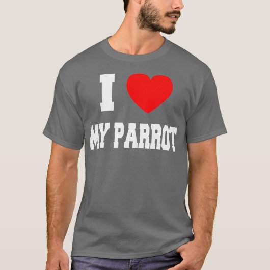 Ich Liebe meinen Papagei T-Shirt (Vorderseite)