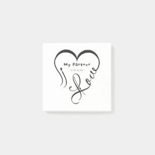 Ich liebe meinen Partner - Du bist mein Zuhause Wu Post-it Klebezettel