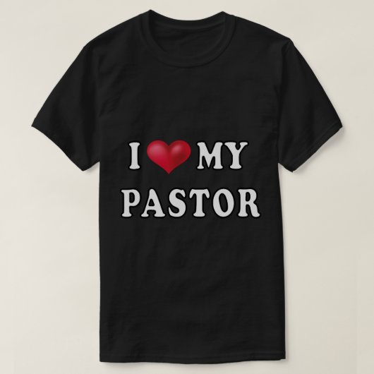 Ich Liebe meinen Pastor. Funny Geschenk. T-Shirt (Design vorne)