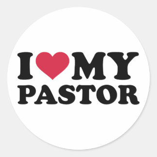Ich Liebe meinen Pastor Runder Aufkleber