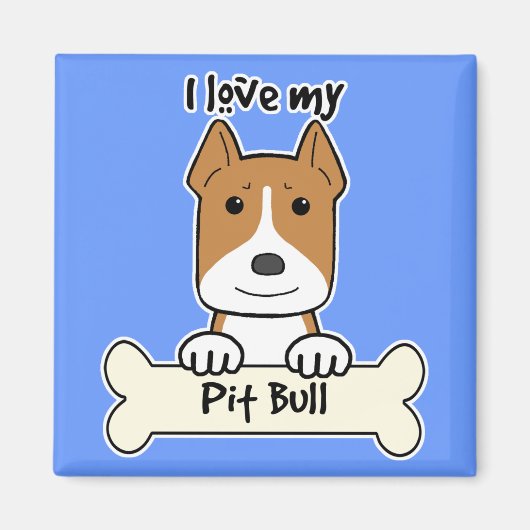 Ich Liebe meinen Pitbull Magnet (Vorne)