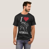 Ich Liebe meinen Pitbull T-Shirt (Vorne ganz)