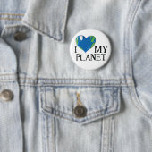 Ich Liebe meinen Planeten-Knopf Button (Beispiel)