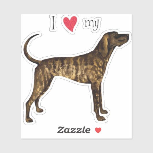 Ich liebe meinen Plott Hound Vinyl Sticker (Blatt)