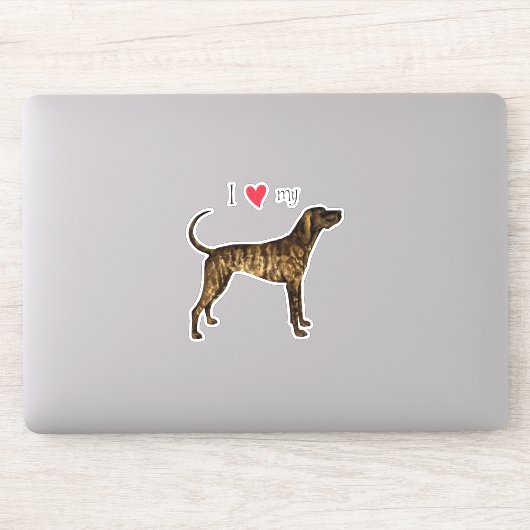Ich liebe meinen Plott Hound Vinyl Sticker (Computer)