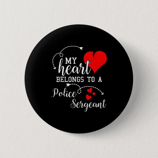 Ich liebe meinen Polizeisergeant Ehemann Frau Gesc Button (Vorderseite)