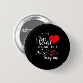 Ich liebe meinen Polizeisergeant Ehemann Frau Gesc Button (Vorne & Hinten)