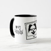 Ich liebe meinen Pomeranian Bold Pop Art oder Ihr Tasse (Vorderseite Links)