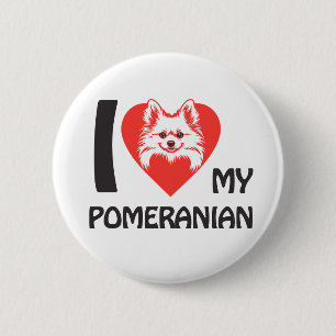 Ich liebe meinen Pomeranian – Geschenk für Liebhab Button