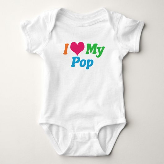 Ich Liebe meinen Pop Baby Strampler (Vorderseite)