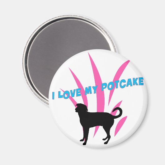 Ich Liebe meinen Potcake-Kühlschrankmagnet Magnet (Vorderseite/Rückseite)