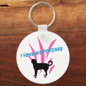 Ich Liebe meinen Potcake-Schlüsselanhänger Schlüsselanhänger (Vorderseite)