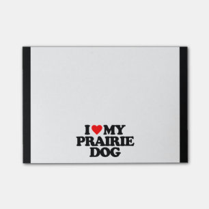 ICH LIEBE MEINEN PRAIRISCHEN HUND POST-IT KLEBEZETTEL