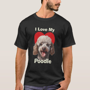 Ich liebe meinen Pudel-Welpen-Hund T-Shirt