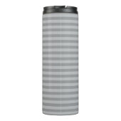 Ich liebe meinen Pug Gray Lined Thermosbecher (Rückseite)