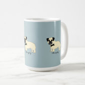 Ich liebe meinen Pug Kaffeetasse (VorderseiteRechts)