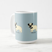 Ich liebe meinen Pug Kaffeetasse (Vorderseite Links)