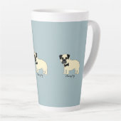Ich liebe meinen Pug Milchtasse (Rechte Ecke)