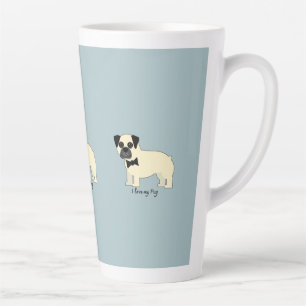 Ich liebe meinen Pug Milchtasse