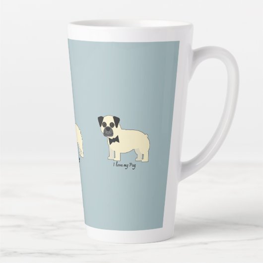 Ich liebe meinen Pug Milchtasse (Rechts)