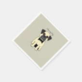 Ich liebe meinen Pug Serviette (Ecke)