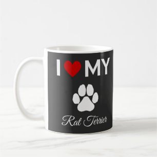 Ich Liebe meinen Ratten-Terrier-Hund-Sondertext Kaffeetasse