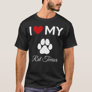 Ich Liebe meinen Ratten-Terrier-Hund-Sondertext T-Shirt