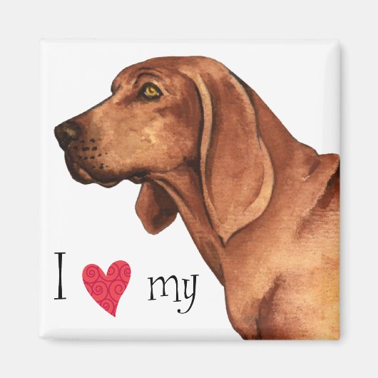 Ich Liebe meinen Redbone-Coonhound Magnet (Vorne)