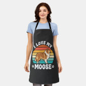 Ich liebe meinen Retro-Collie-Hund Moose Schürze (Getragen)