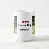 Ich Liebe meinen Rettungshund | Name und Foto des Verwandlungstasse (Zentrum)