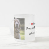 Ich Liebe meinen Rettungshund | Name und Foto Mattglastasse (Vorderseite Links)