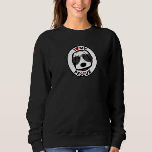 Ich Liebe meinen Rettungshund Niedliche Kinder Mäd Sweatshirt