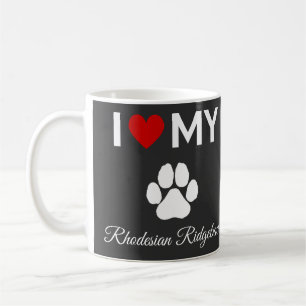 Ich Liebe meinen Rhodesian Ridgeback Hundetext Kaffeetasse