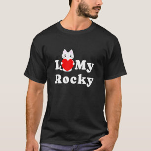 Ich liebe meinen Rocky Katzenbesitzer Katzenliebha T-Shirt