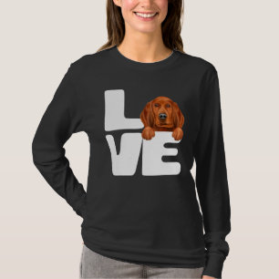 Ich liebe meinen roten Coonhound-Hund T-Shirt