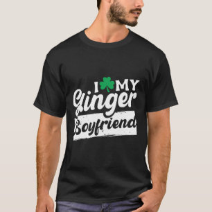 Ich liebe meinen rothaarigen Freund Roter Shamrock T-Shirt